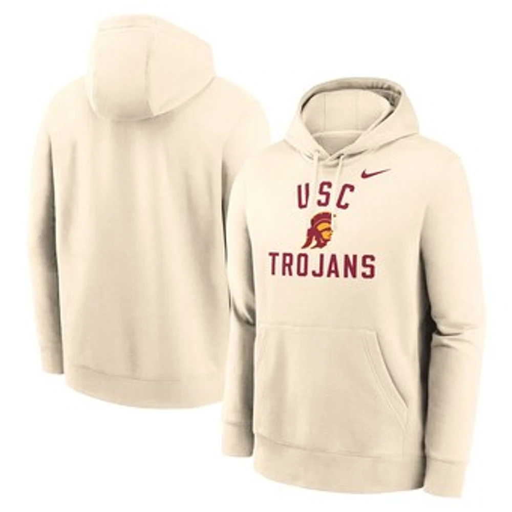 Men's Nike Cream USC Trojans Arch Logo Pullover Hoodie