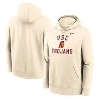 Men's Nike Cream USC Trojans Arch Logo Pullover Hoodie