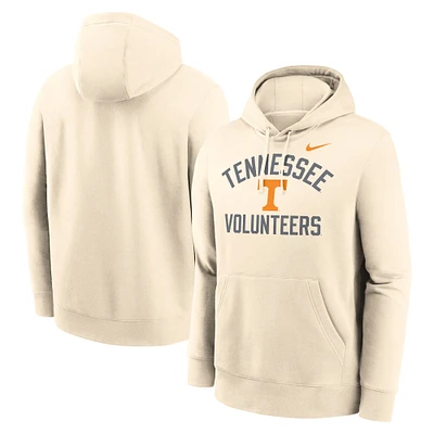 Men's Nike Cream Tennessee Volunteers Arch Logo Pullover Hoodie