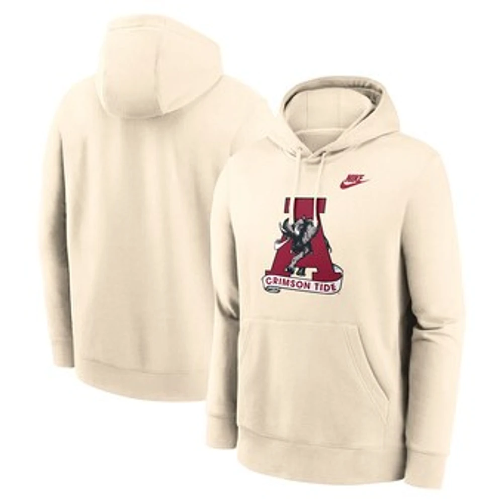 Men's Nike Cream Alabama Crimson Tide Vault Logo Pullover Hoodie