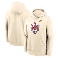 Men's Nike Cream Clemson Tigers Vault Logo Pullover Hoodie