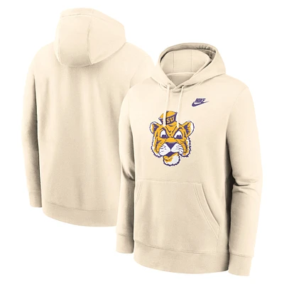 Men's Nike Cream LSU Tigers Vault Logo Pullover Hoodie