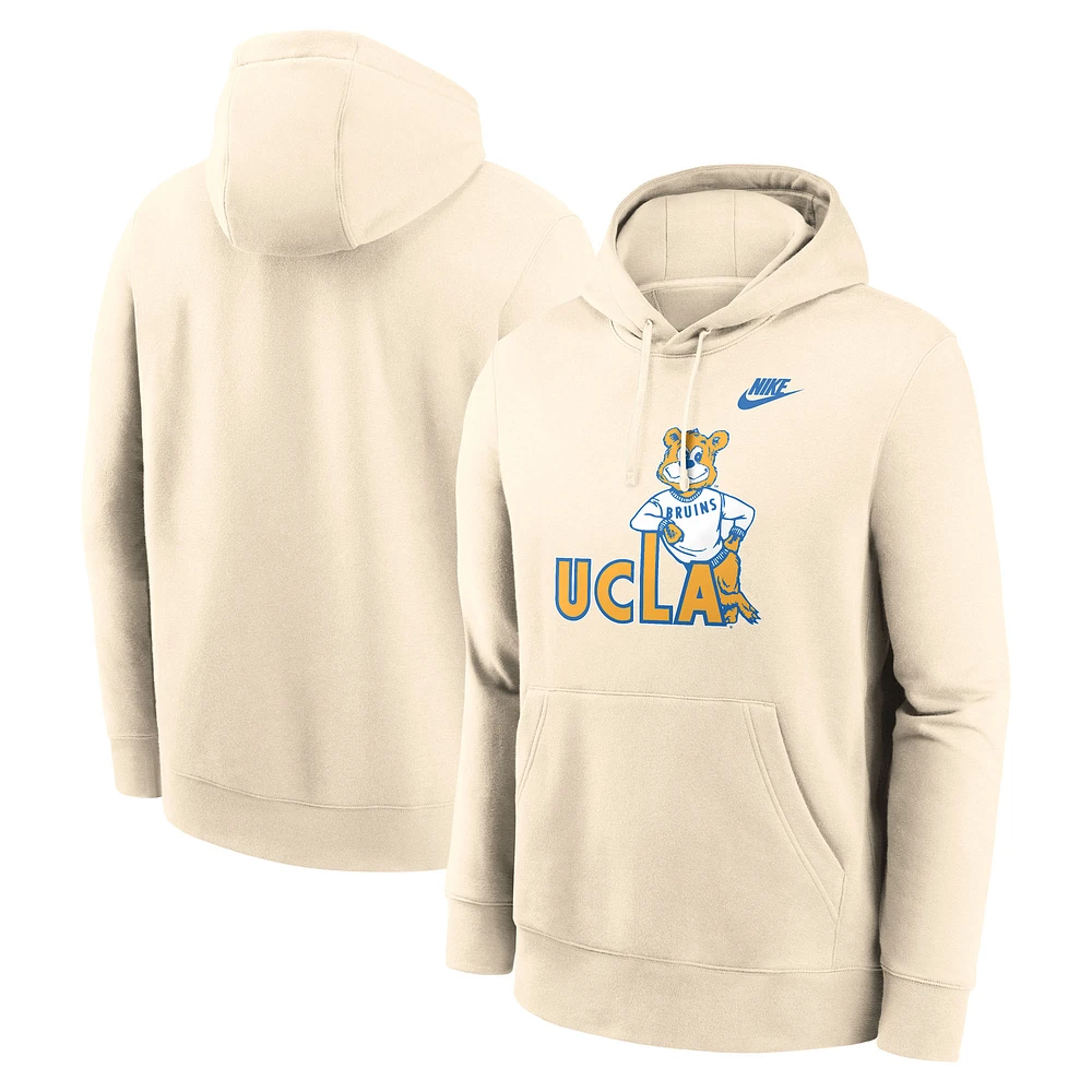 Men's Nike Cream UCLA Bruins Vault Logo Pullover Hoodie