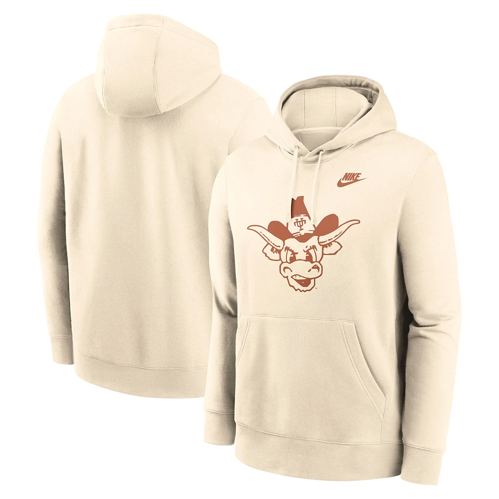 Men's Nike Cream Texas Longhorns Vault Logo Pullover Hoodie