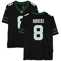 Aaron Rodgers New York Jets Autographed Black F.U.S.E. Nike Limited Jersey