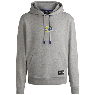 Unisex Hugo Boss Heather Gray Los Angeles Rams Woodson Tri-Blend Hoodie