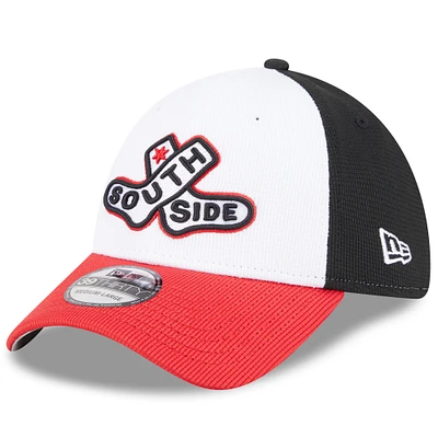 Men's New Era White/Red Chicago White Sox 2025 City Connect Batting Practice 39THIRTY Flex Hat
