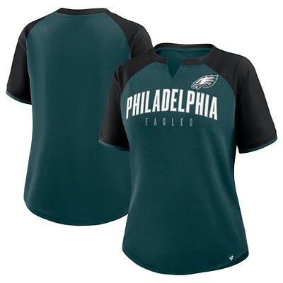 Women's Fanatics Midnight Green/Black Philadelphia Eagles Height Advantage T-Shirt