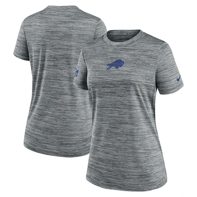 Women's Nike Gray Buffalo Bills Sideline Velocity Performance T-Shirt
