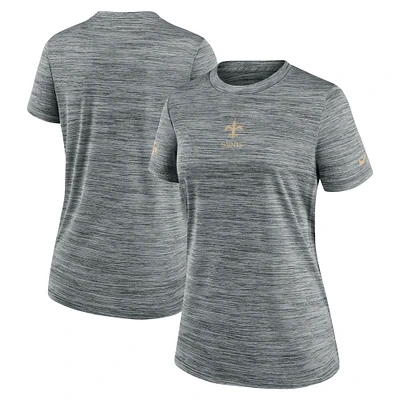 Women's Nike Gray New Orleans Saints Sideline Velocity Performance T-Shirt
