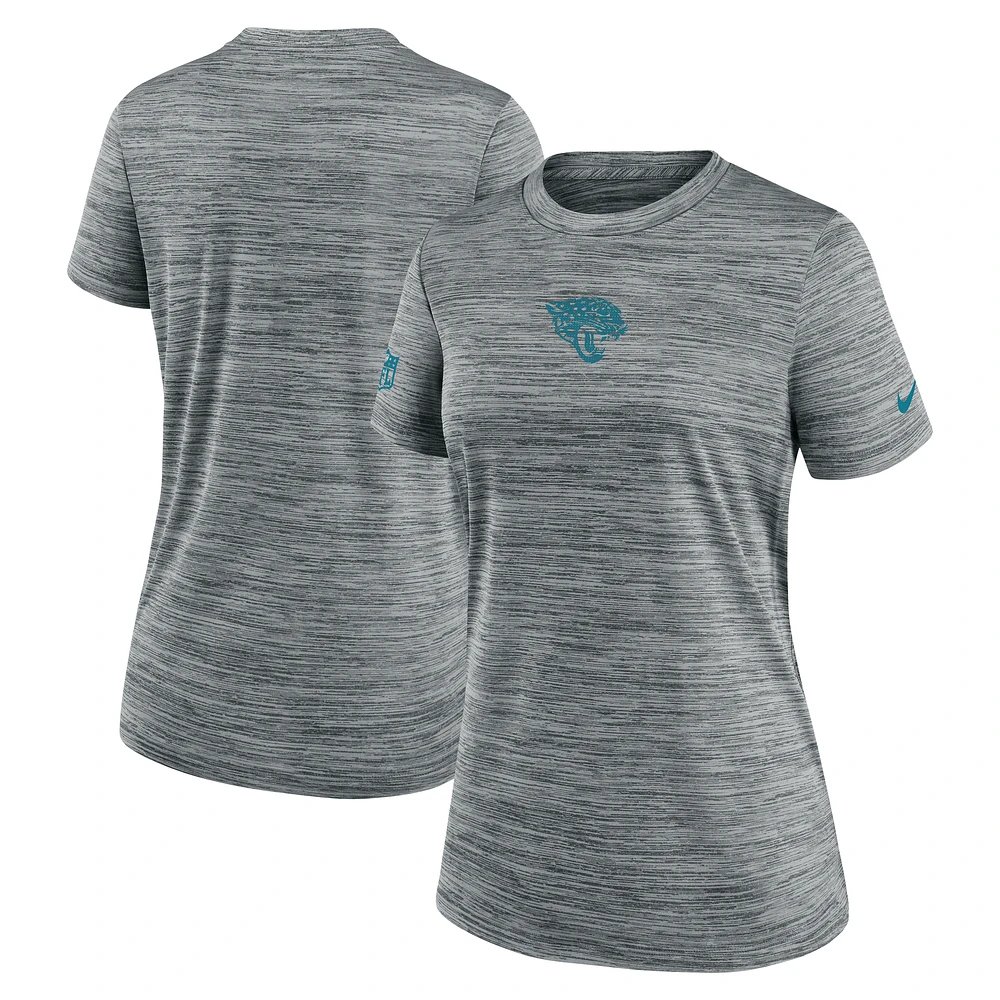 Women's Nike Gray Jacksonville Jaguars Sideline Velocity Performance T-Shirt