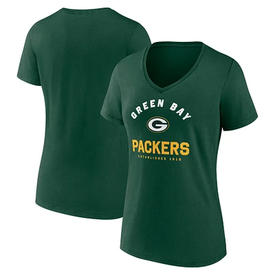 Women's Green Bay Packers Unrivaled V-Neck T-Shirt