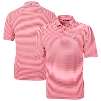 Men's Cutter & Buck Red Cincinnati Reds Virtue Eco Pique Stripe Recycled Polo