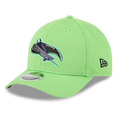 Men's New Era Neon Green Tampa Bay Rays City Connect Batting Practice 9FORTY M-Crown Adjustable Hat
