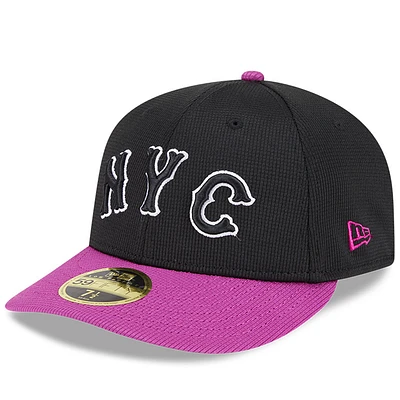 Men's New Era Charcoal/Purple York Mets City Connect Batting Practice Low Profile 59FIFTY Fitted Hat
