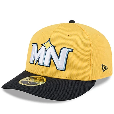 Men's New Era Yellow/Black Minnesota Twins City Connect Batting Practice Low Profile 59FIFTY Fitted Hat