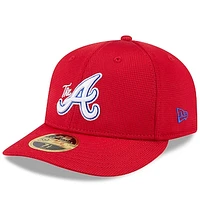 Men's New Era Red Atlanta Braves City Connect Batting Practice Low Profile 59FIFTY Fitted Hat