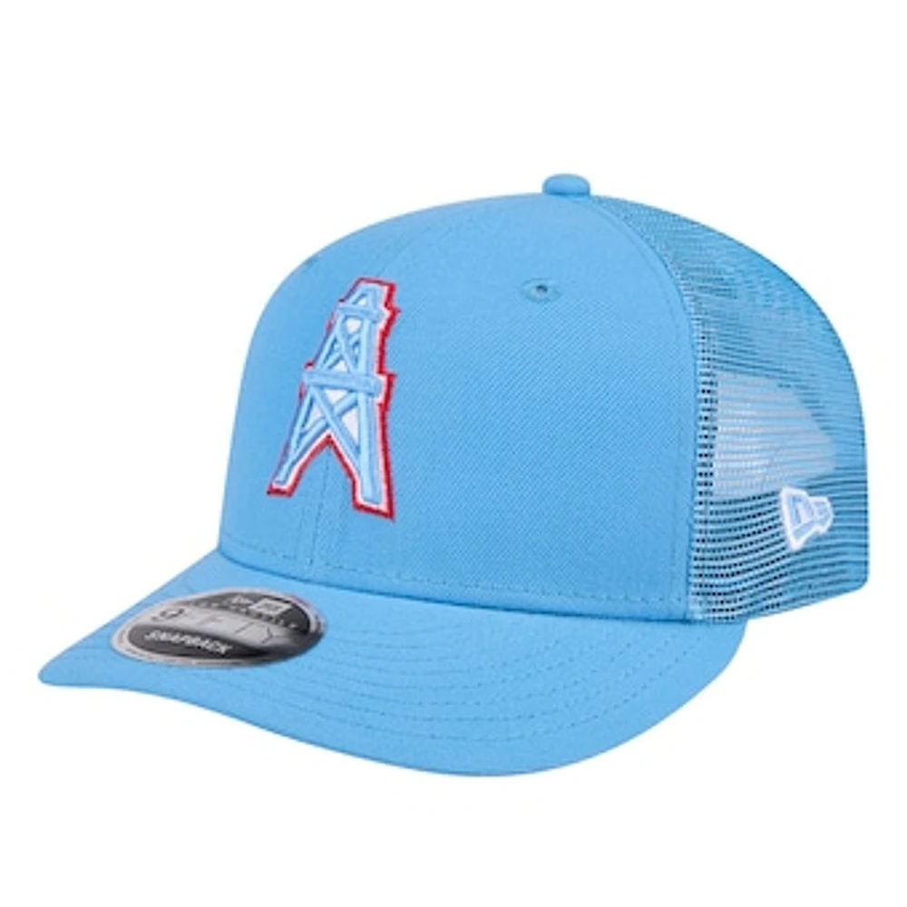 Men's New Era  Light Blue Houston Oilers Gridiron Classics Low Profile 9FIFTY Snapback Hat