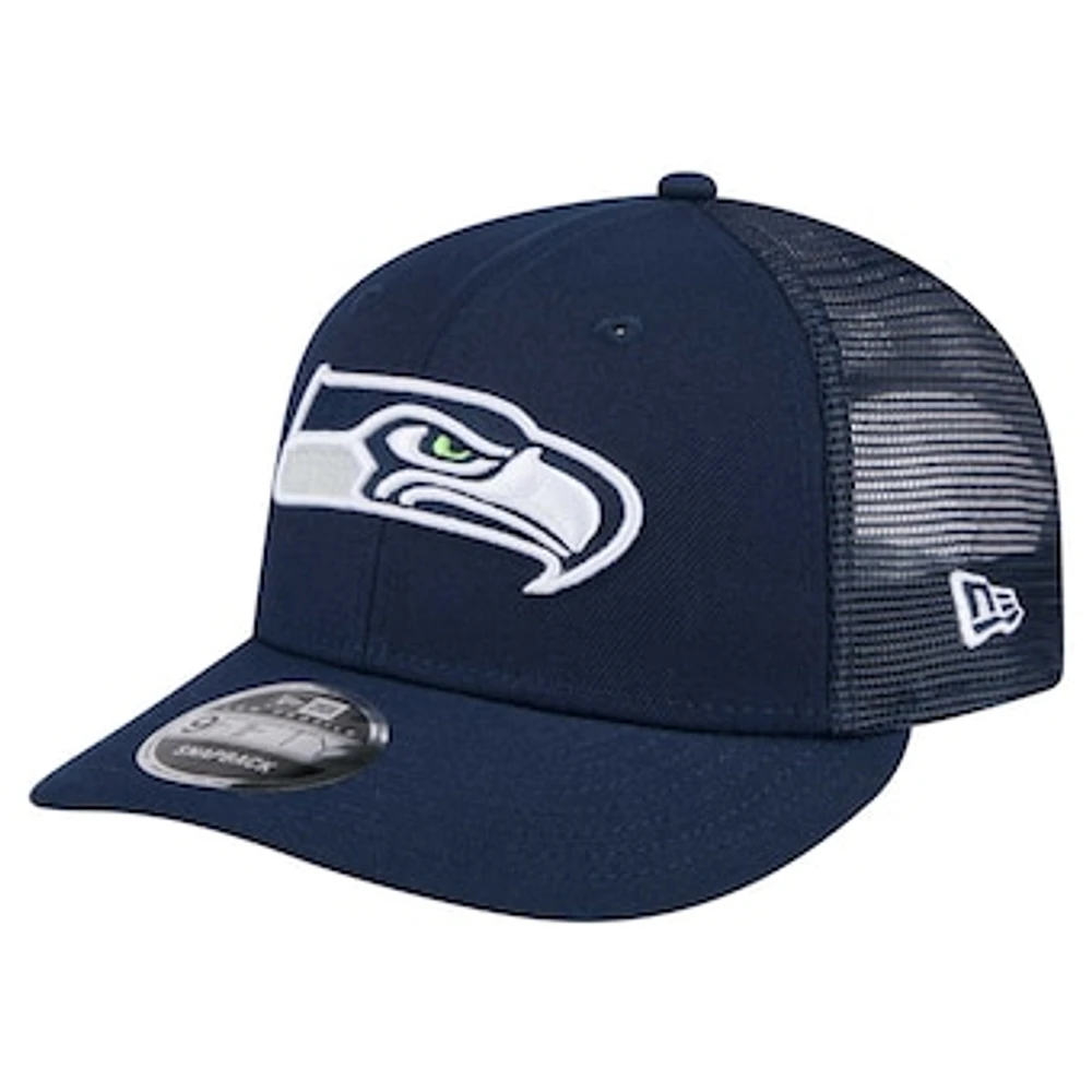 Men's New Era  College Navy Seattle Seahawks Low Profile 9FIFTY Snapback Hat