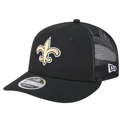 Men's New Era  Black New Orleans Saints Low Profile 9FIFTY Snapback Hat