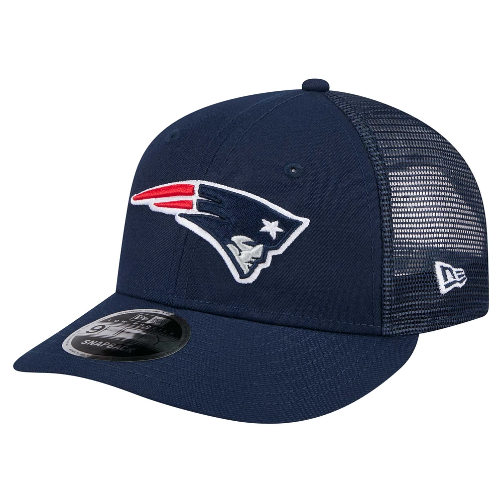 Men's New Era  Navy New England Patriots Low Profile 9FIFTY Snapback Hat