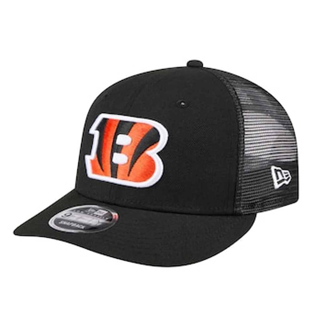 Men's New Era  Black Cincinnati Bengals Low Profile 9FIFTY Snapback Hat