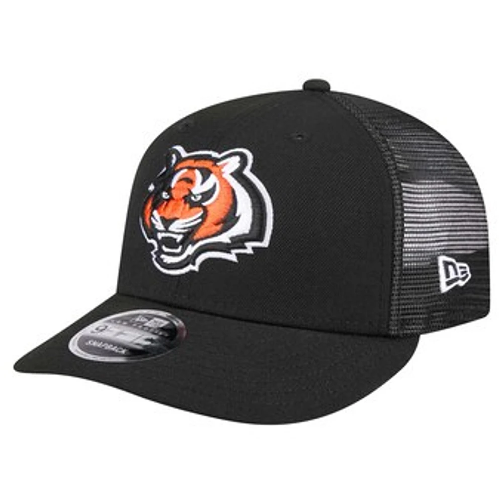 Men's New Era  Black Cincinnati Bengals Low Profile 9FIFTY Snapback Hat