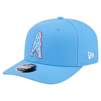 Men's New Era Light Blue Houston Oilers Gridiron Classics 9SEVENTY Stretch-Snap Hat