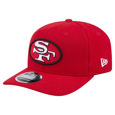 Men's New Era Scarlet San Francisco 49ers Throwback Logo 9SEVENTY Stretch-Snap Hat