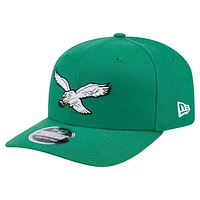 Men's New Era  Kelly Green Philadelphia Eagles 9SEVENTY Stretch-Snap Hat