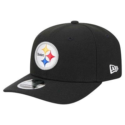 Men's New Era  Black Pittsburgh Steelers 9SEVENTY Stretch-Snap Hat