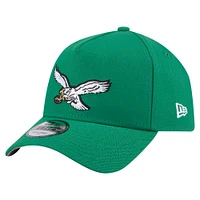 Men's New Era  Kelly Green Philadelphia Eagles A-Frame 9FORTY Adjustable Hat