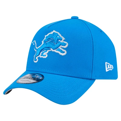 Men's New Era  Blue Detroit Lions  A-Frame 9FORTY Adjustable Hat