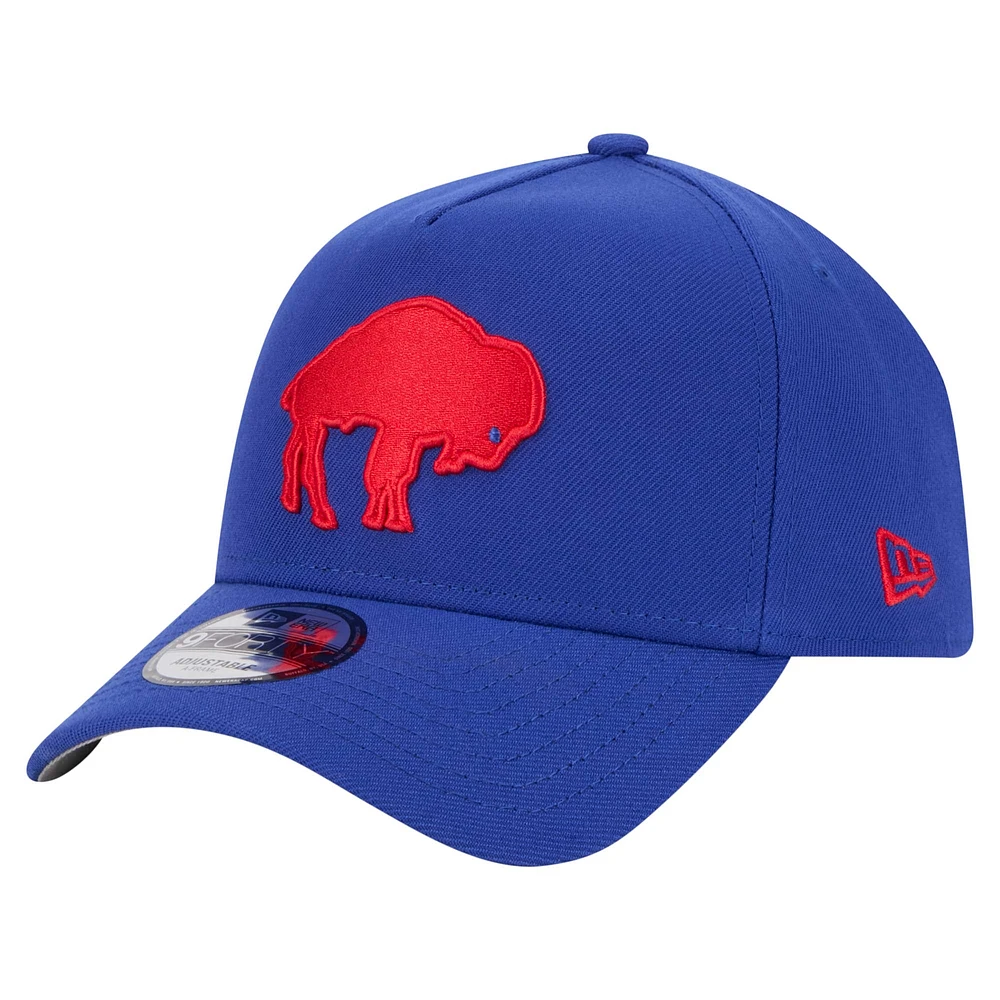 Men's New Era  Royal Buffalo Bills A-Frame 9FORTY Adjustable Hat