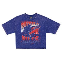 Women's New Era Royal Buffalo Bills Cropped Boxy Sport Classics Mineral Wash T-Shirt