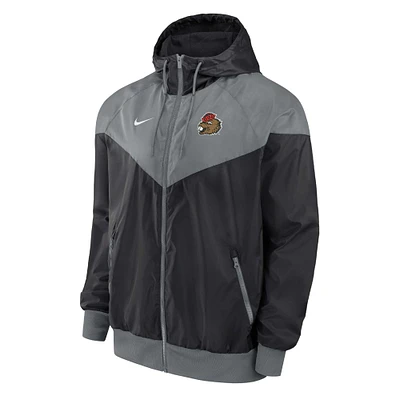 Men's Nike  Black Oregon State Beavers Windrunner Raglan Full-Zip Jacket