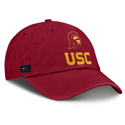 Men's Nike Cardinal USC Trojans 2025 Sideline Club Adjustable Hat