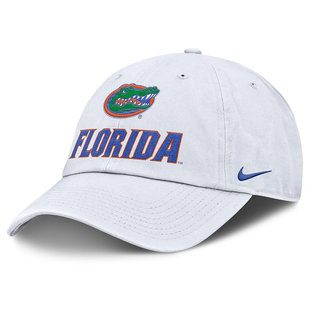 Men's Nike White Florida Gators 2025 Sideline Club Adjustable Hat
