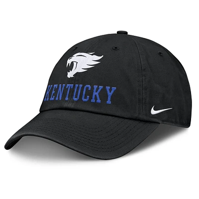 Men's Nike Black Kentucky Wildcats 2025 Sideline Club Adjustable Hat