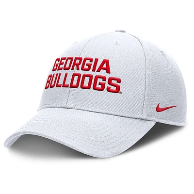 Men's Nike  White Georgia Bulldogs Rise Practice Adjustable Hat