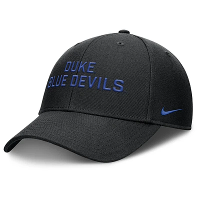 Men's Nike  Black Duke Blue Devils Rise Practice Adjustable Hat