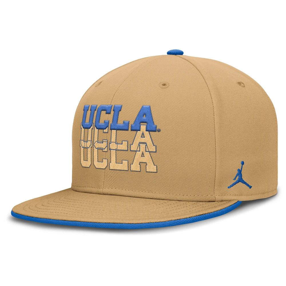 Men's Jordan Brand Khaki UCLA Bruins True Primetime Performance Fitted Hat