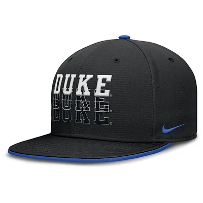 Men's Nike  Black Duke Blue Devils True Primetime Performance Fitted Hat