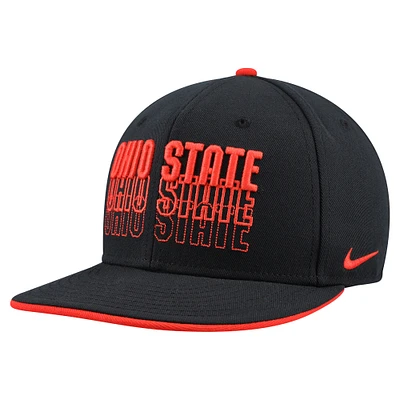 Men's Nike  Black Ohio State Buckeyes True Primetime Performance Fitted Hat