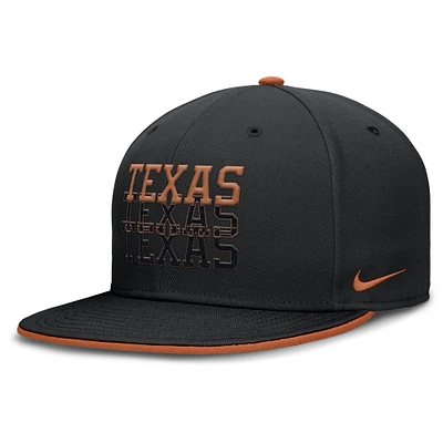 Men's Nike  Black Texas Longhorns True Primetime Performance Fitted Hat