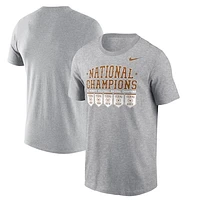 Men's Nike  Heather Gray Texas Longhorns Five-Time Volleyball National Champions T-Shirt