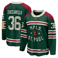 Men's Fanatics Mats Zuccarello Green Minnesota Wild 2022 Winter Classic Breakaway Player Jersey