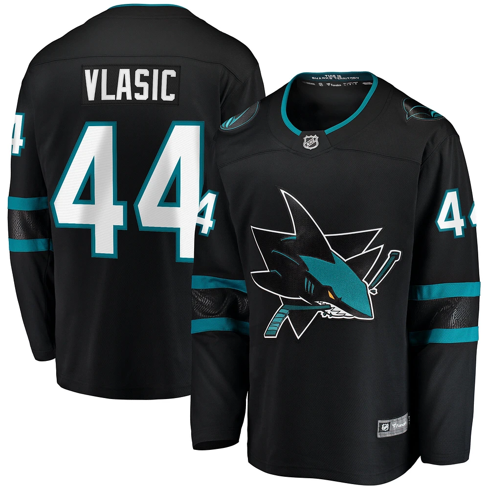 Men's Fanatics Marc-Edouard Vlasic Black San Jose Sharks  Premier Breakaway Player Jersey