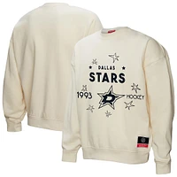 Women's Mitchell & Ness  Cream Dallas Stars Logo 3.0 Pullover Sweatshirt