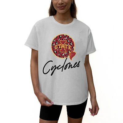 Women's Gameday Couture White Iowa State Cyclones Wild Expectations Tri-Blend Flowy T-Shirt